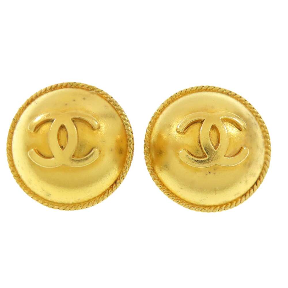 Chanel Cc Logo Clip-On Earrings Gold- #299599C69B